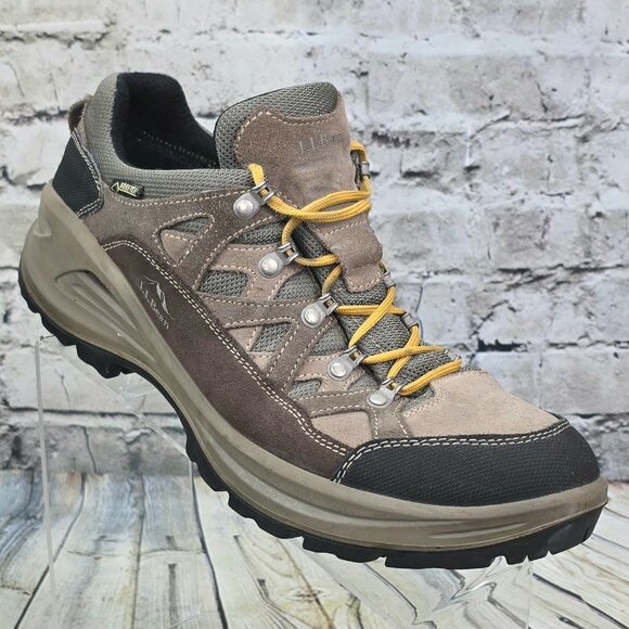 LL Bean Hiking Boots Shoes Men's Size 10.5 M Brown Leather Gore-Tex Vibram Italy - Picture 1 of 11